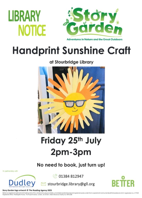 Stourbridge Library - Handprint Sunshine Craft